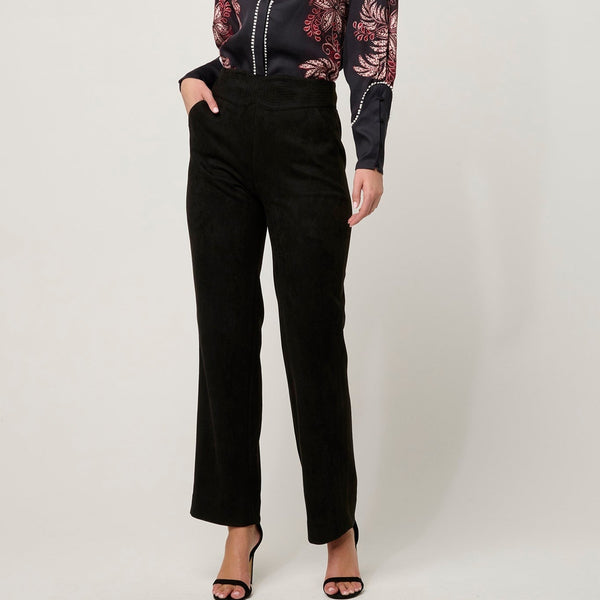 Scarlett Faux Suede Pant / Onyx