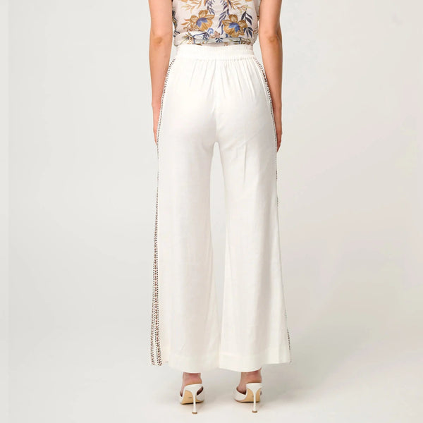 Zara Trim Detail Pant / Ivory