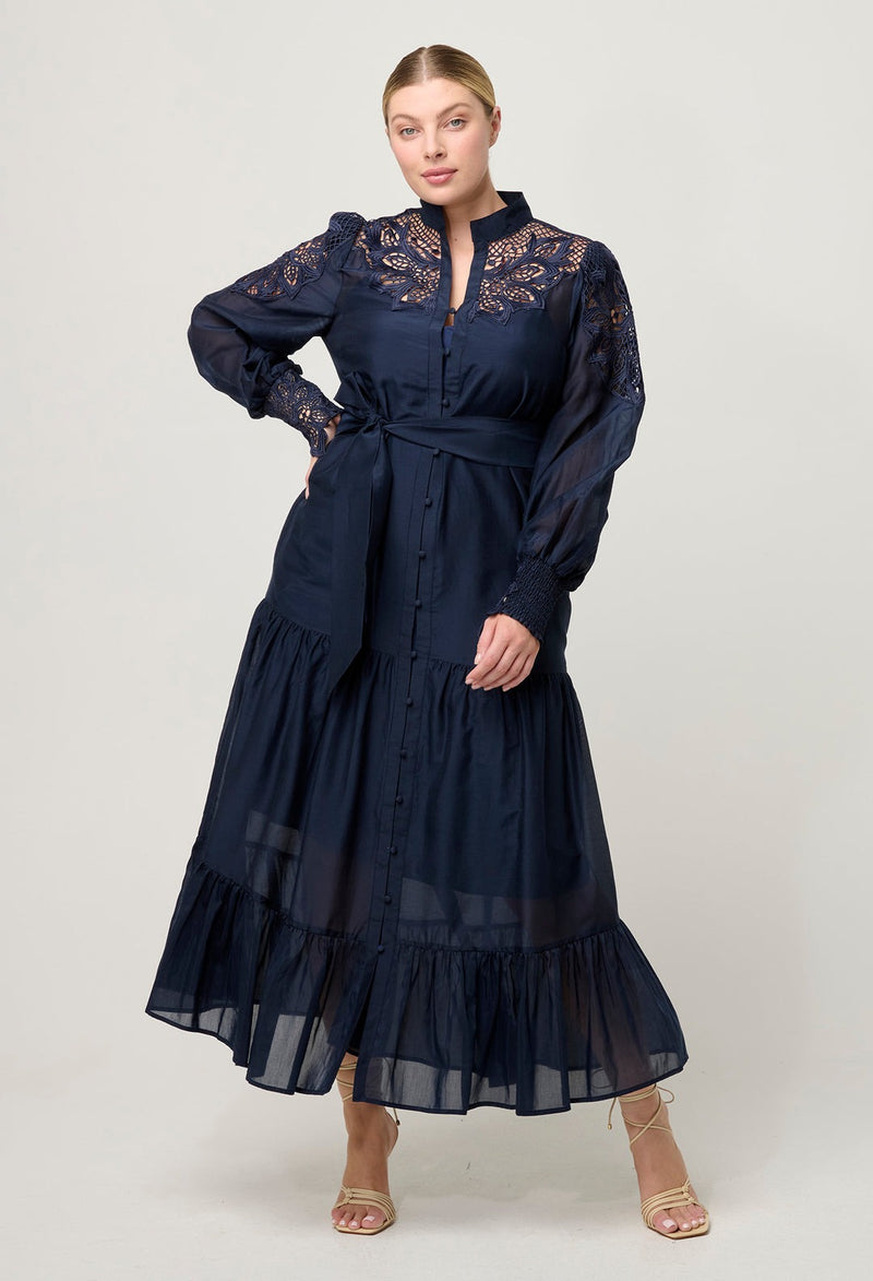 Mirador Custom Lace Maxi Dress / Night Sky