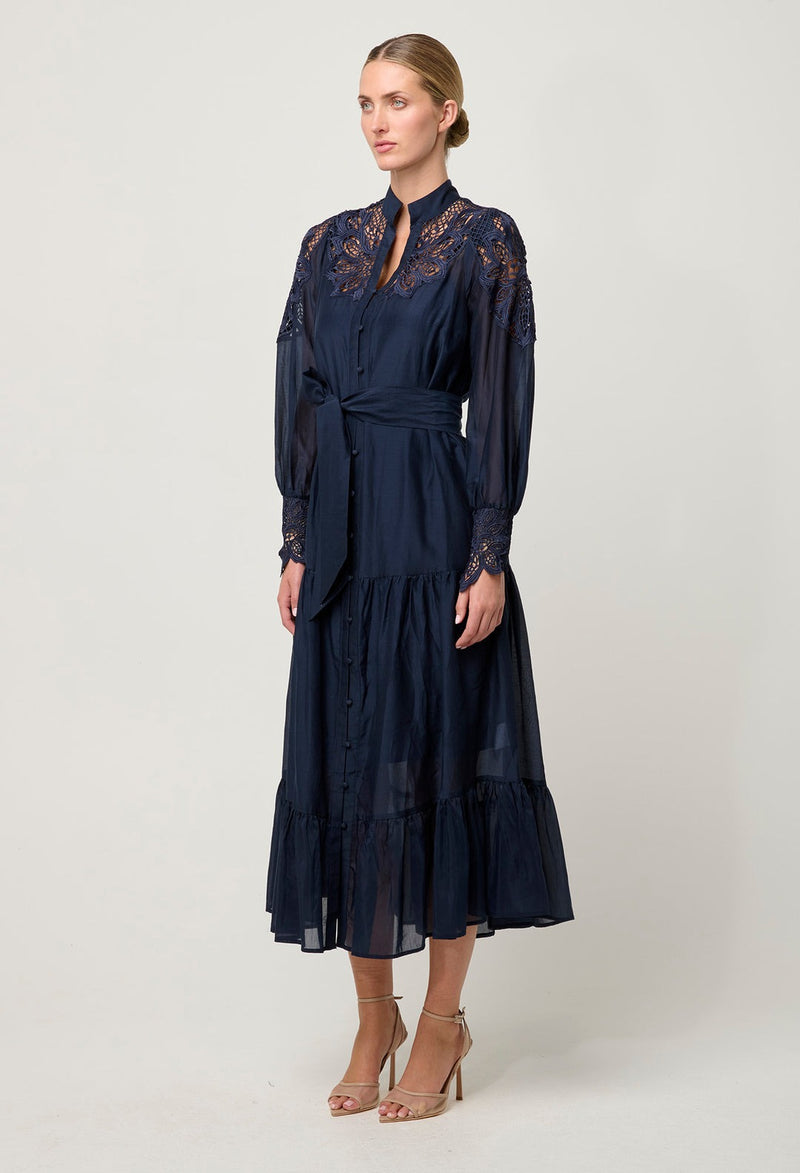 Mirador Custom Lace Maxi Dress / Night Sky
