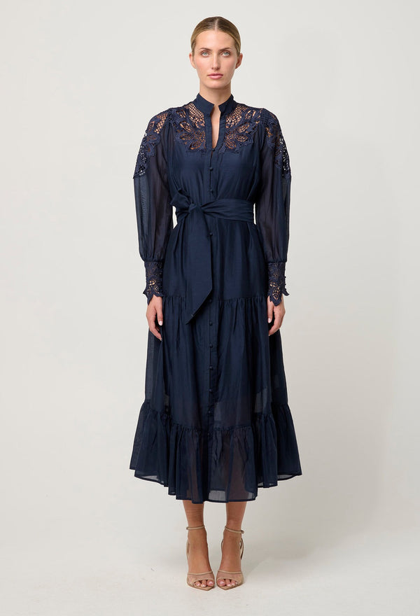 Mirador Custom Lace Maxi Dress / Night Sky
