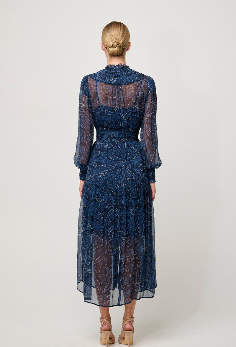 Solana Chiffon Midi Dress / Altamira