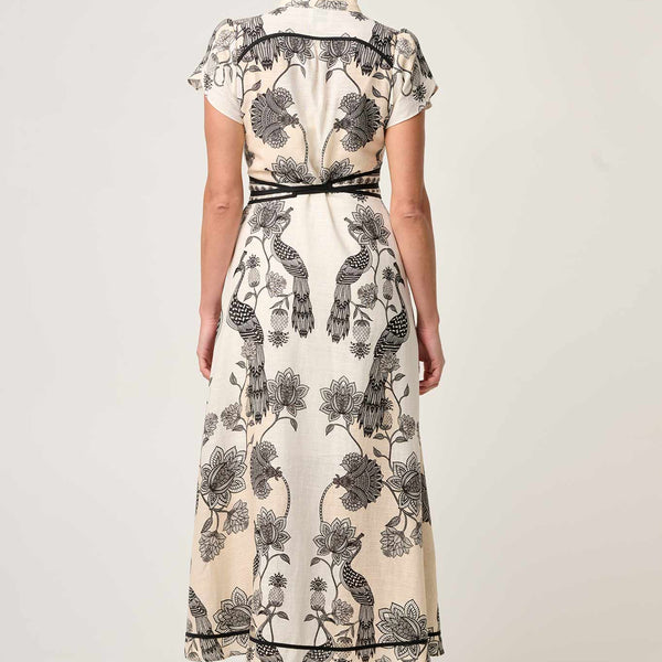 Xanthia Smock Yoke Dress / Imperial Stone