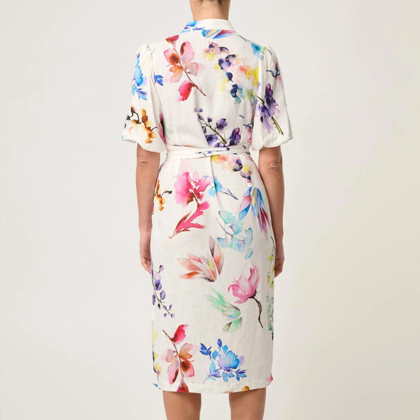 Gaia Lace Trim Spliced Dress / Plume Blossom