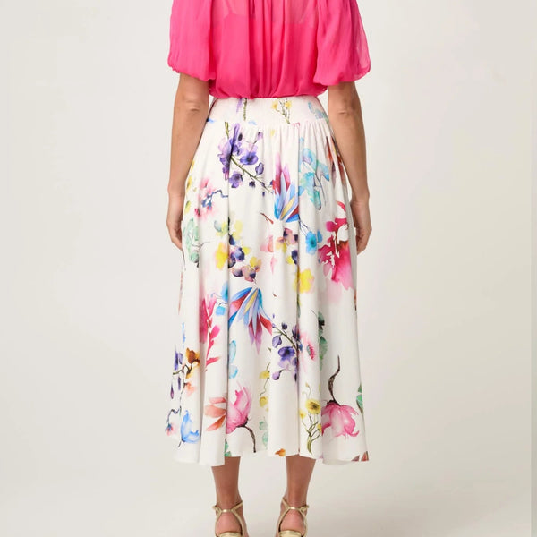 Panorea Yoke Detail Skirt / Plume Blossom