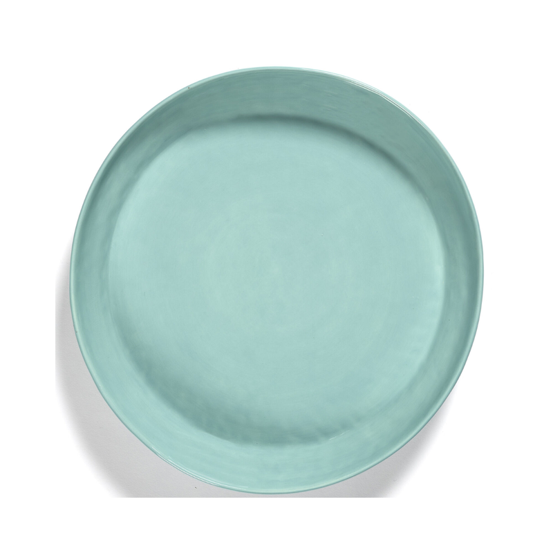 Ottolenghi Serving Bowl / M Azure w Red Stripes
