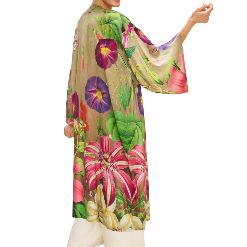 Oversized Botanicals Kimono Gown