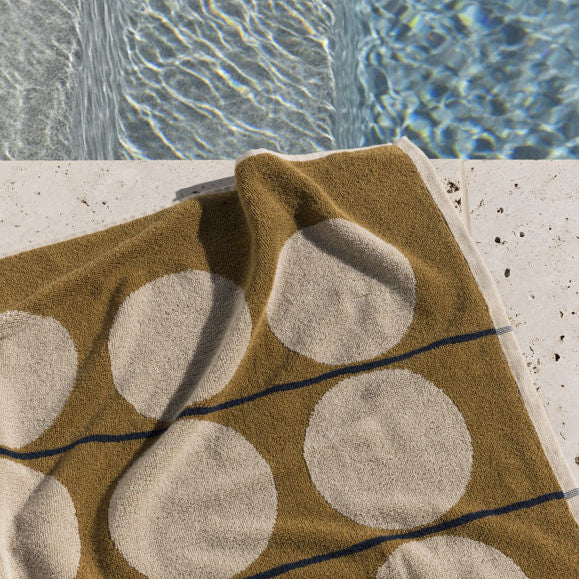 Abacus Beach Towel /  Oyster + Kumara