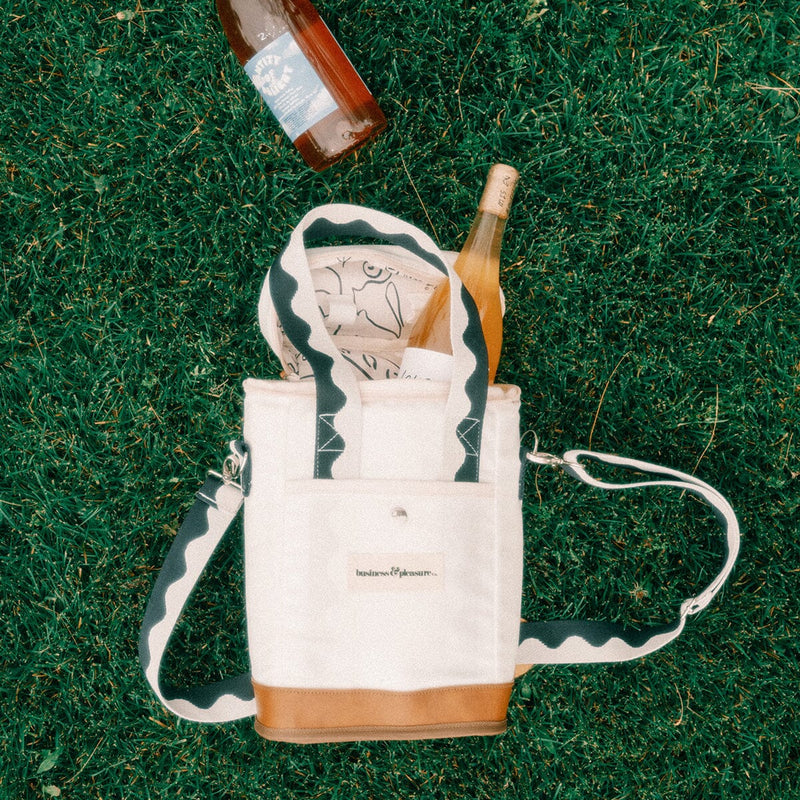 Wine Cooler Tote Bag / Rivie White