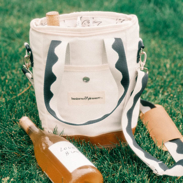 Wine Cooler Tote Bag / Rivie White