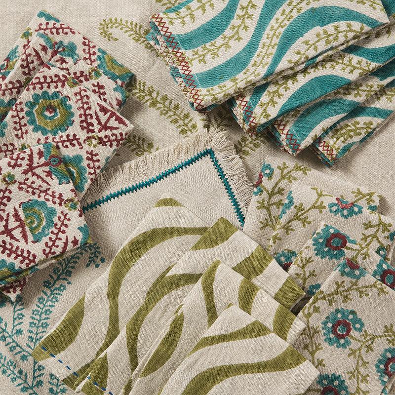 Perennial Placemat Set of 4 / Teal