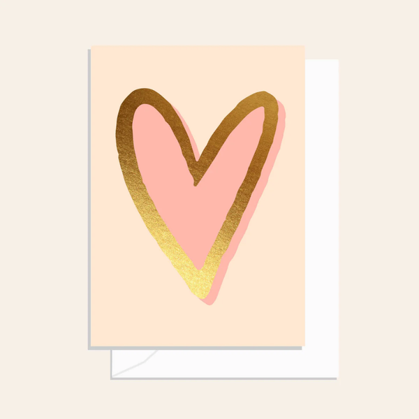 Painty Heart Card / Sand