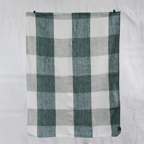 Palma Linen Tea Towel / Celadon