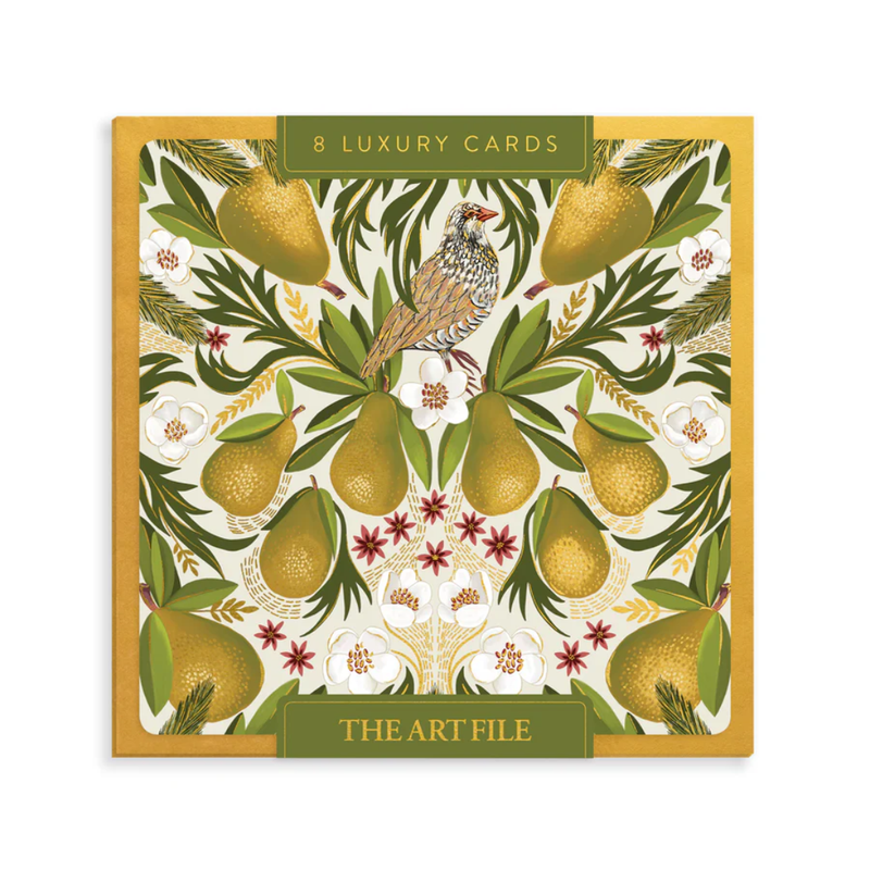 Christmas Card Pack 8 / Partridge Pear