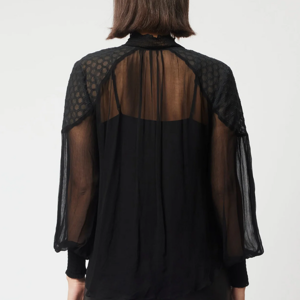 Phoenix Chiffon Blouse / Black