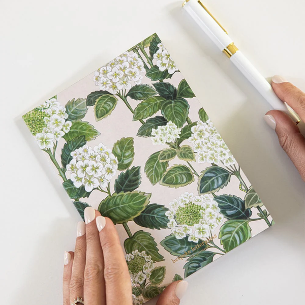 Pocket Lined Notebook / Hydrangea