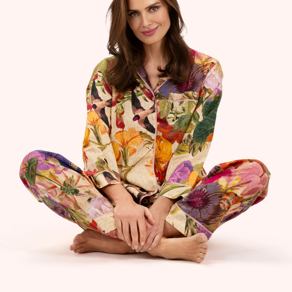 Supersoft Long Pyjamas / Posy Cream