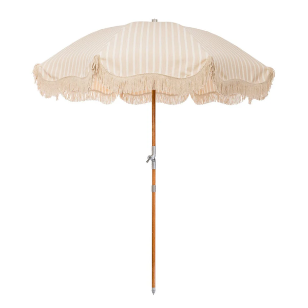 Premium Beach Umbrella / Monaco Natural Stripe