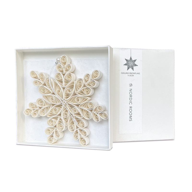 Quilling Snowflake Paper Ornament / Off White
