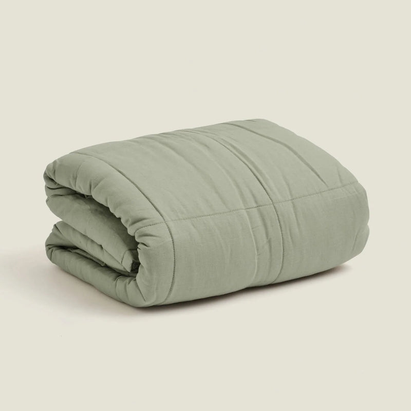 Quilted Bedcover / Sage