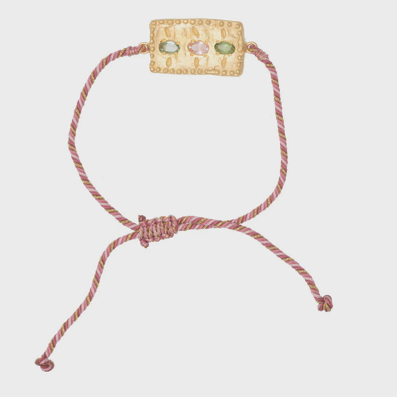 Amira Adjustable Bracelet / Pink + Multi Tourmaline