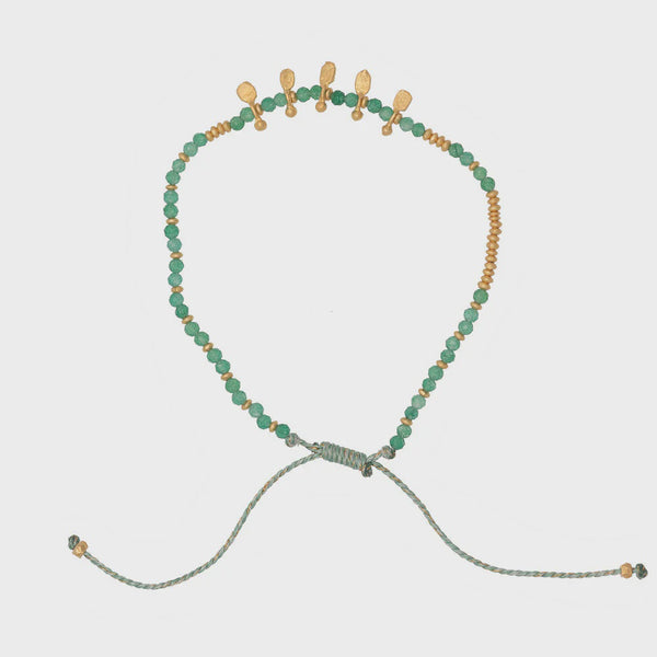 Beldi Bracelet Adjustable / Aventurine Green