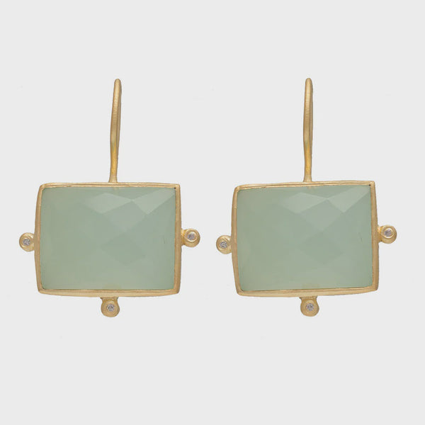 Kasbah Earrings / Aqua Chalcedony