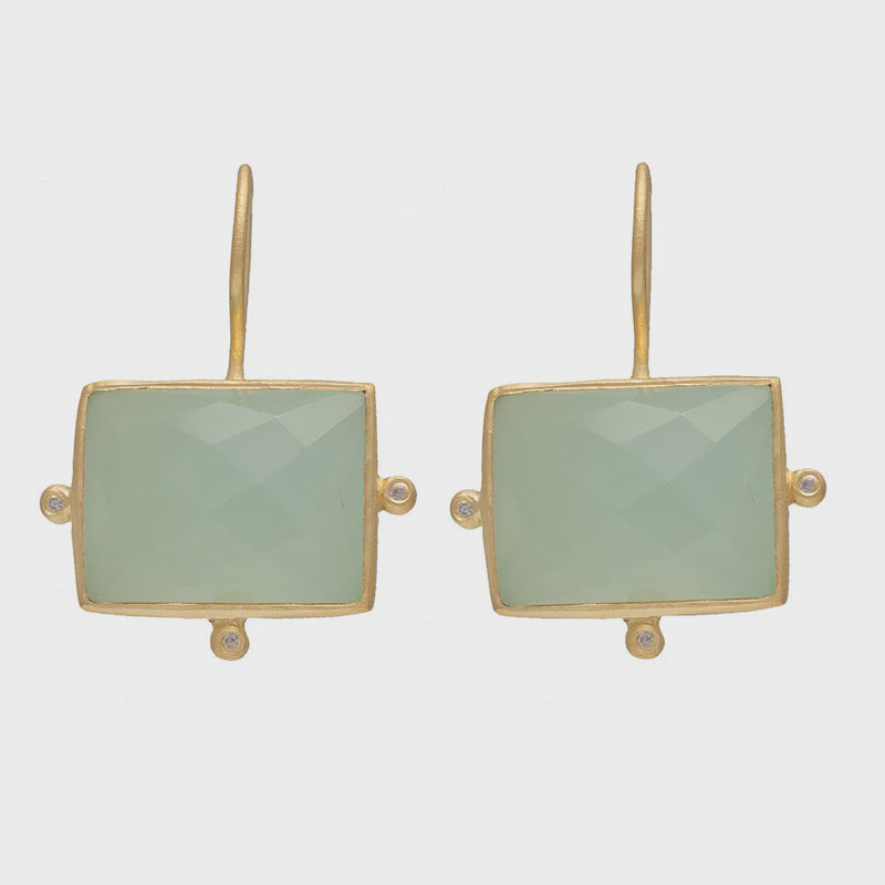 Kasbah Earrings / Aqua Chalcedony