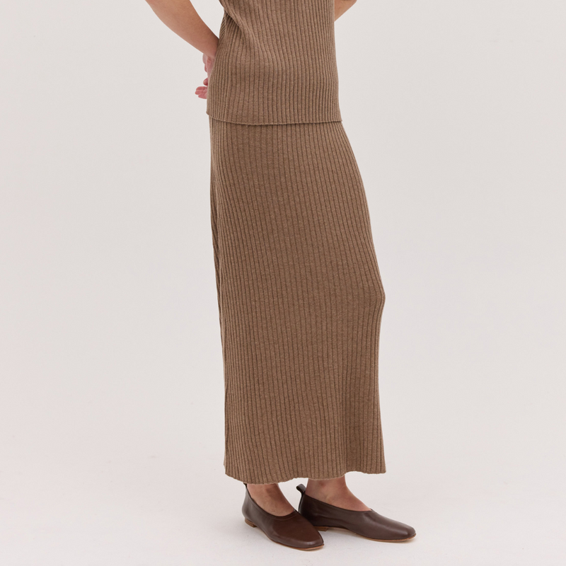 The Rib Knit Skirt / Hazel