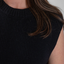 Ribbed Vest / Black