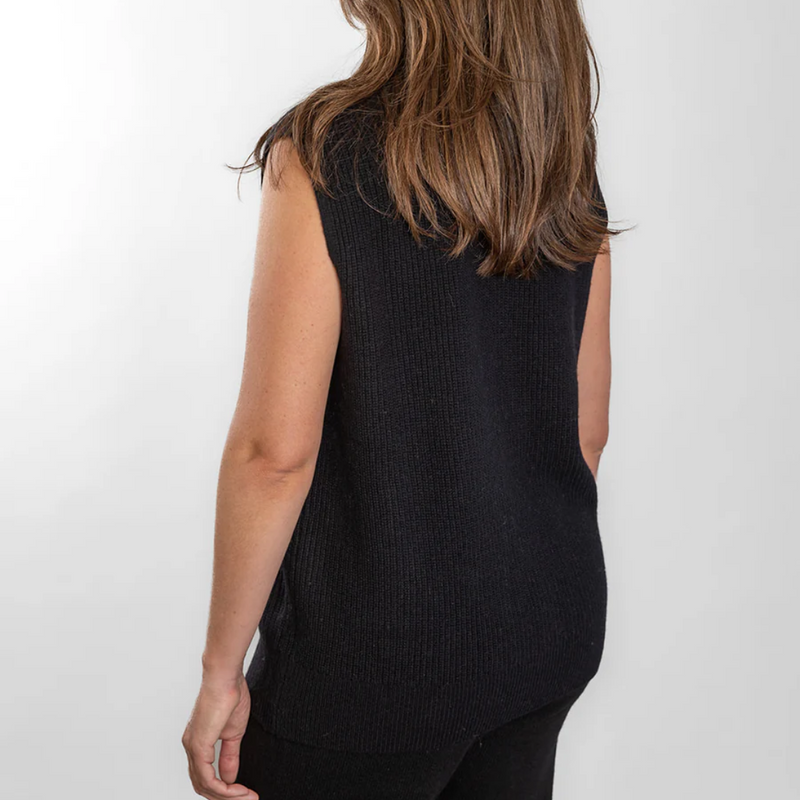 Ribbed Vest / Black