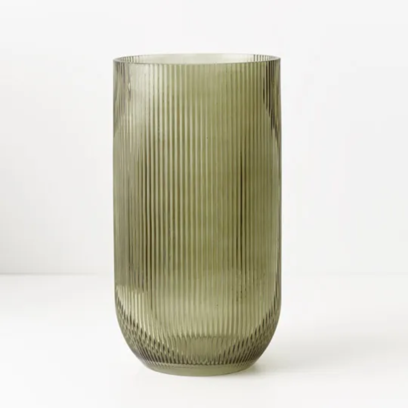 Ripple Bell Vase 30cm / Olive