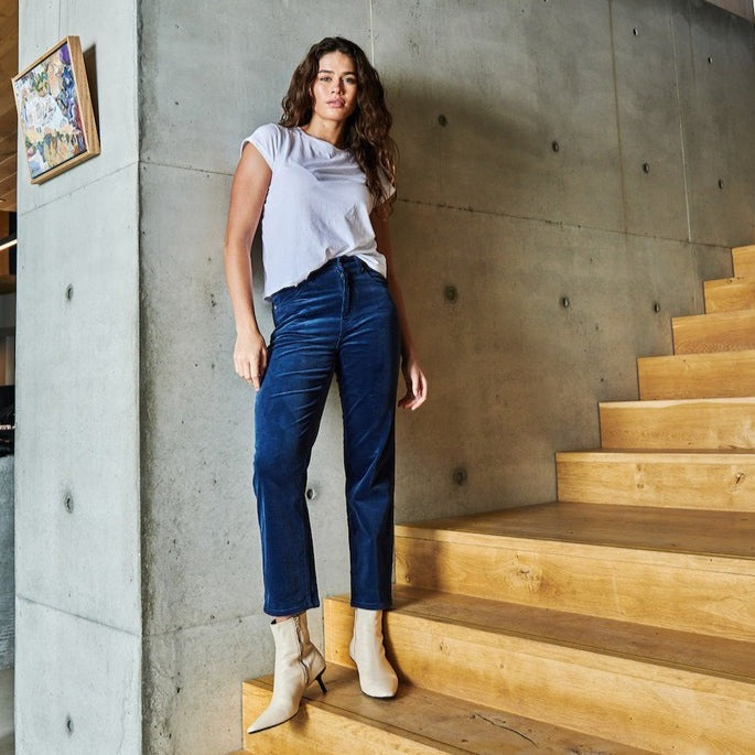 Rose Cord Jean / Imperial Blue