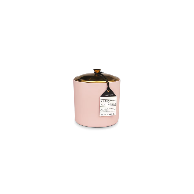Hygge  15oz Blush Ceramic / Rosewood & Patchouli