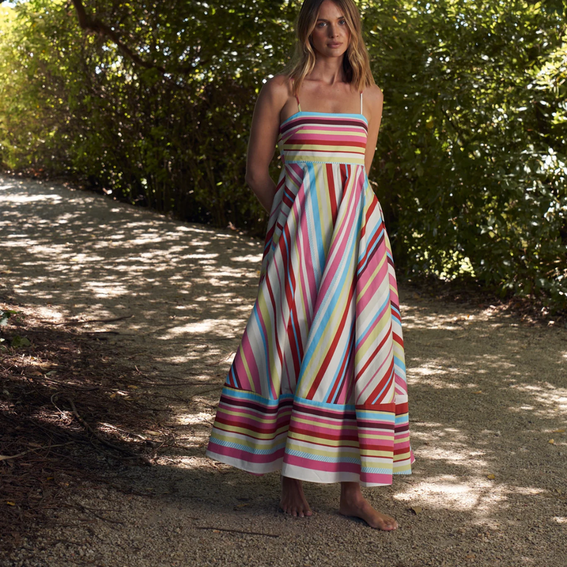 Rue Dress / Monarch Stripe