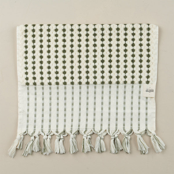 Chickpea Bath Sheet Natural & Olive