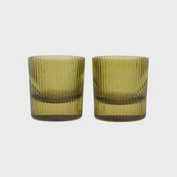 The Scout Lowball Glass Set 2 / Olive