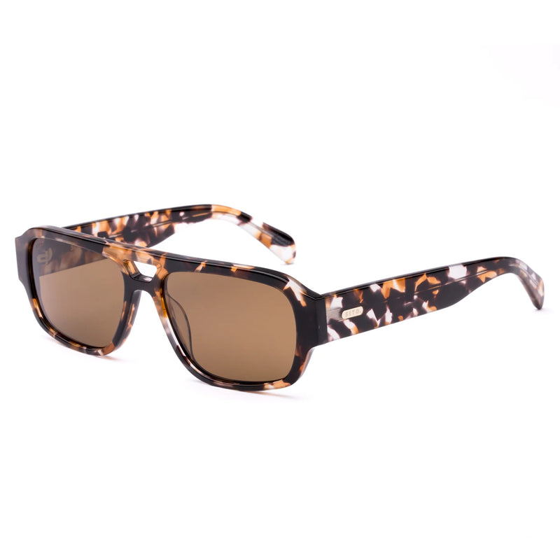 Atlas Sunglasses / Pebble Tort + Brown Polarised