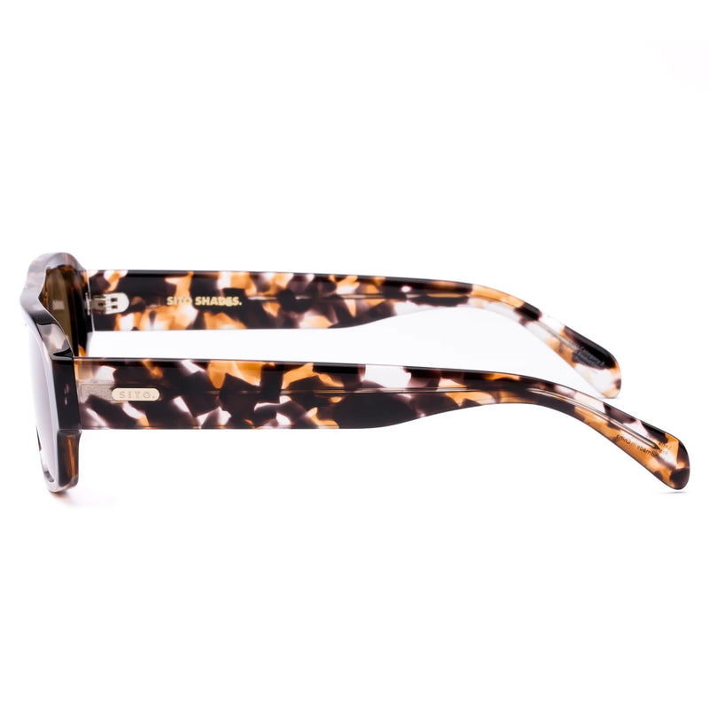 Atlas Sunglasses / Pebble Tort + Brown Polarised