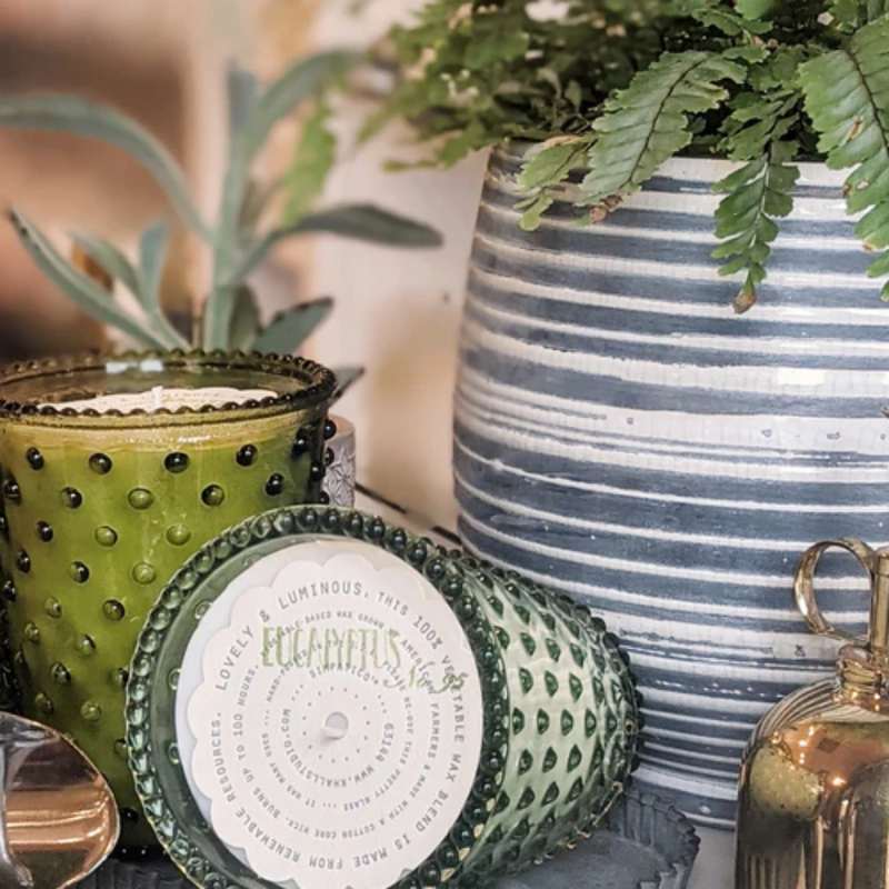 Hobnail Candle / Eucalyptus