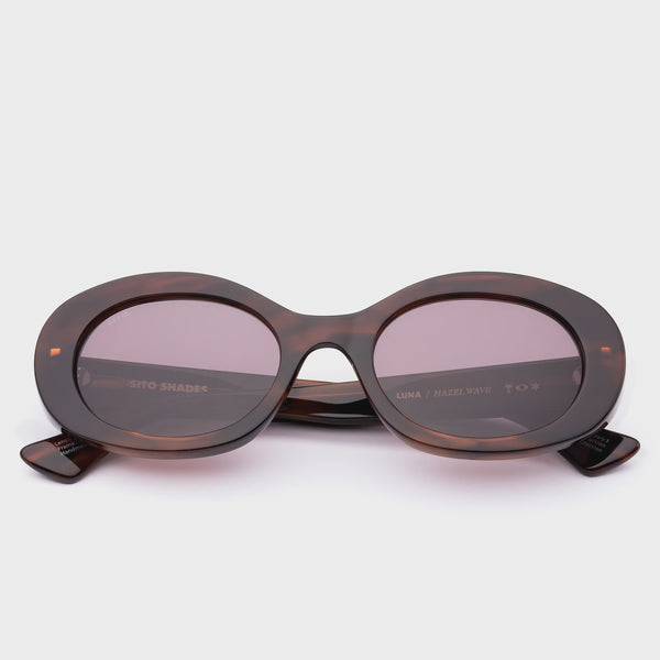 Luna Sunglasses / Hazel Wave + Brown