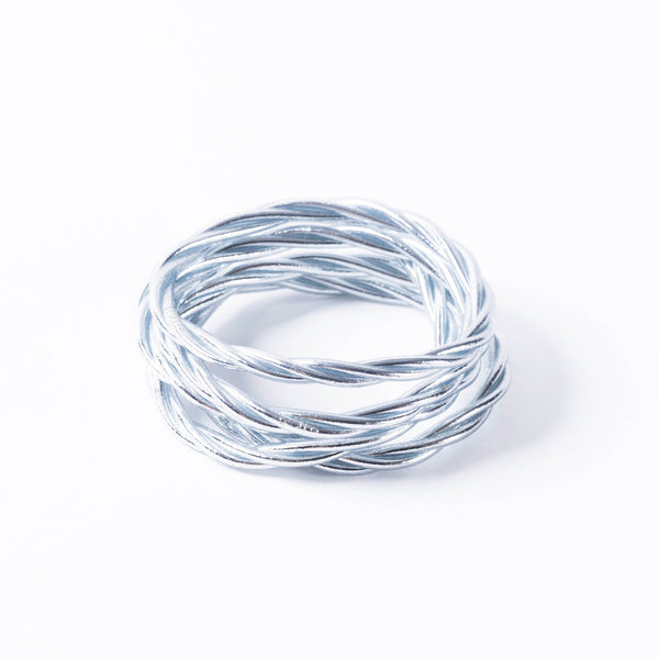 Buddhist Bracelet Twist / Silver