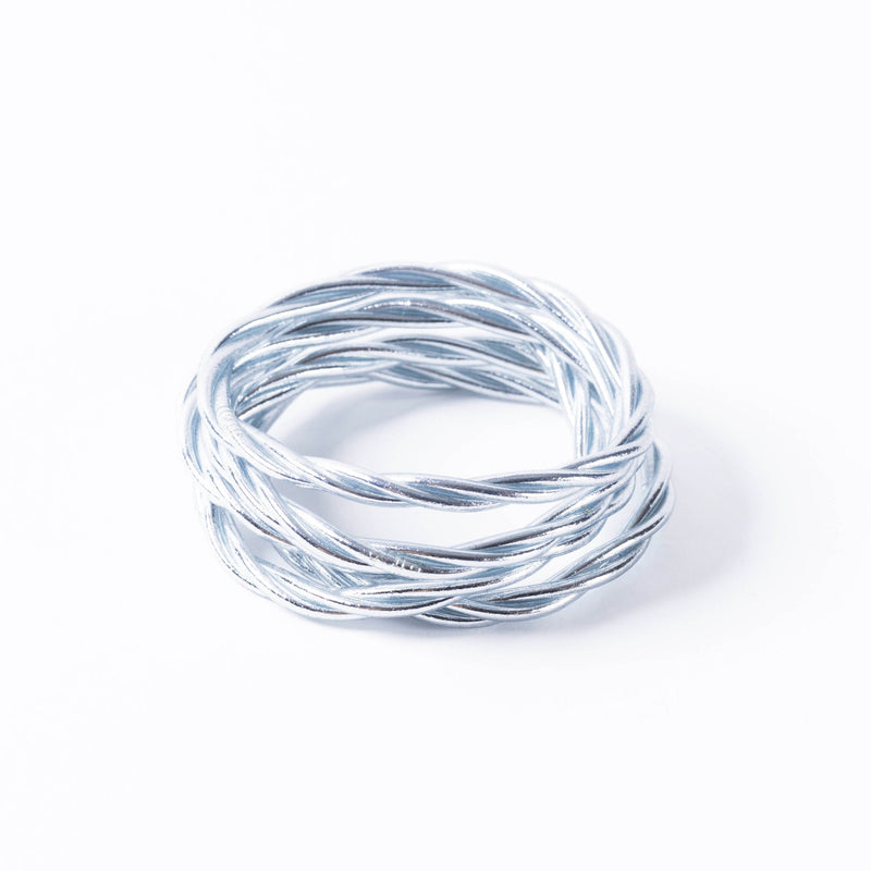Buddhist Bracelet Twist / Silver