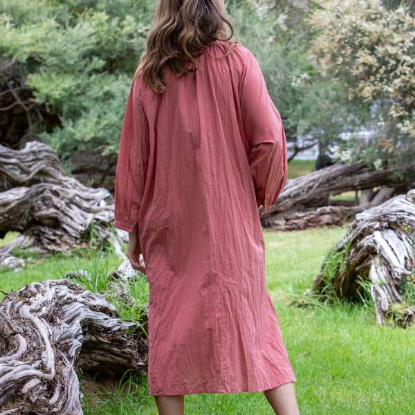 Paisley Souq Dress / Deep Coral