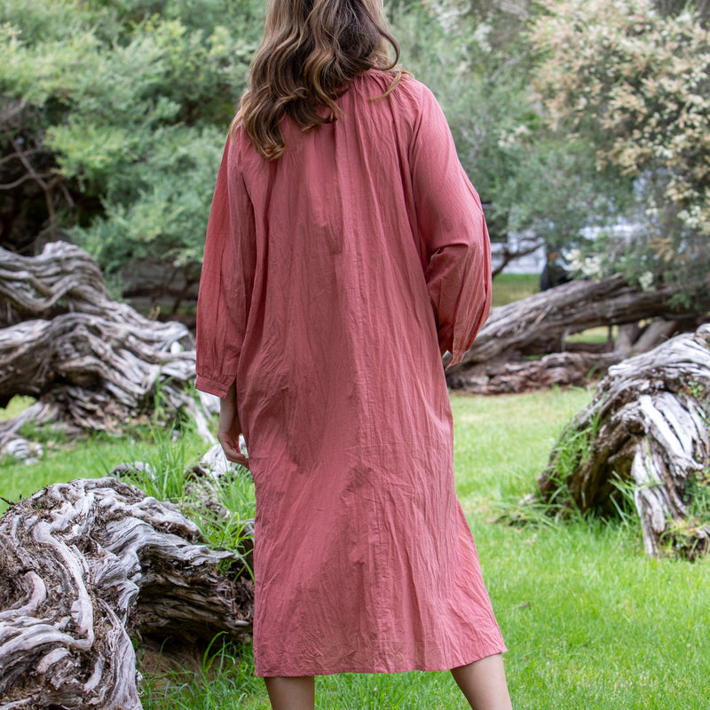 Paisley Souq Dress / Deep Coral