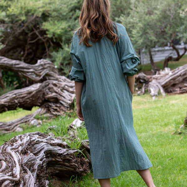 Bell Shirtmaker Dress / Wasabi