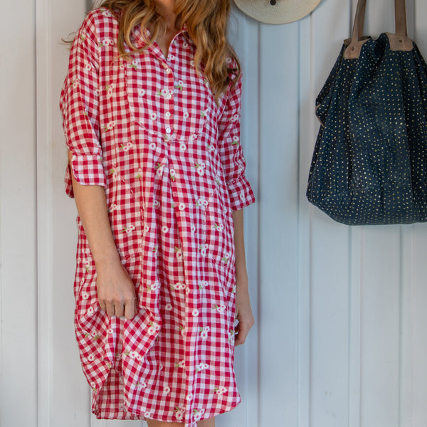Lee Gingham Shirtdress / Rose