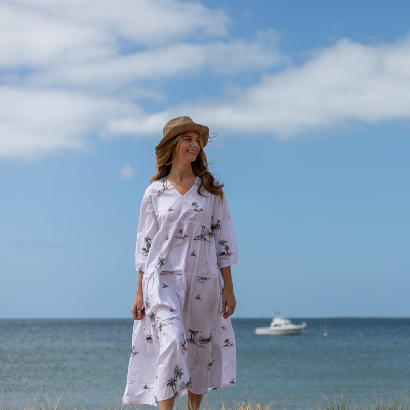 Yas Palms  Maxi Dress / White Multi