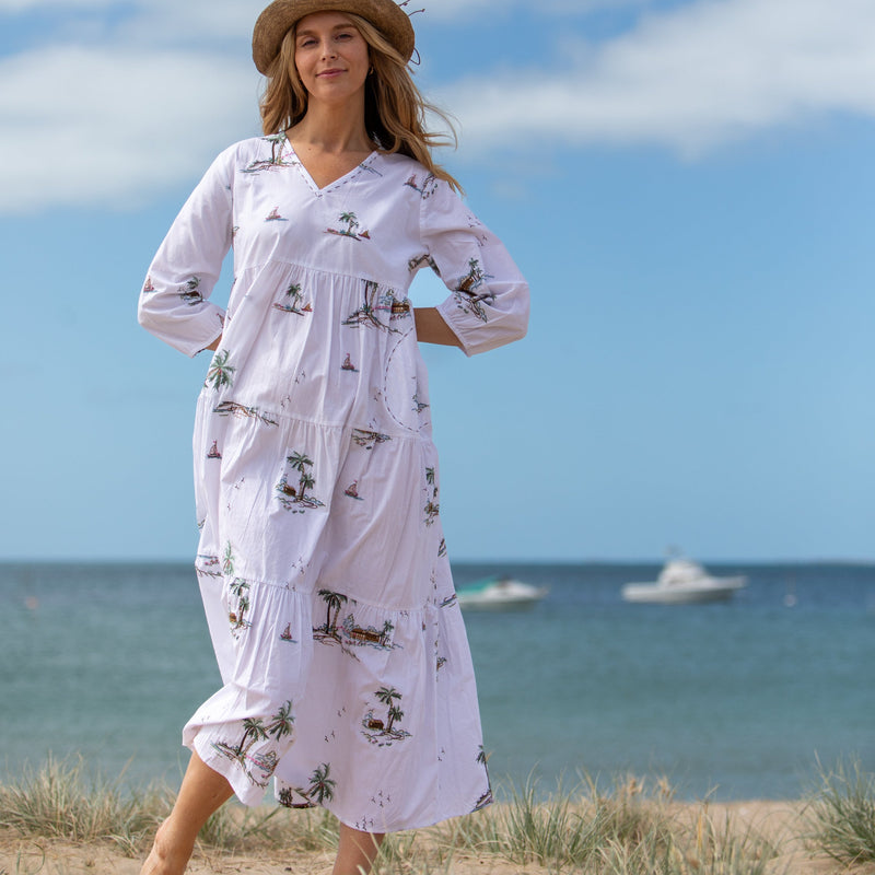 Yas Palms  Maxi Dress / White Multi