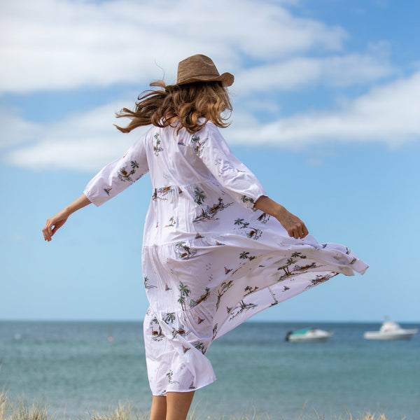 Yas Palms  Maxi Dress / White Multi